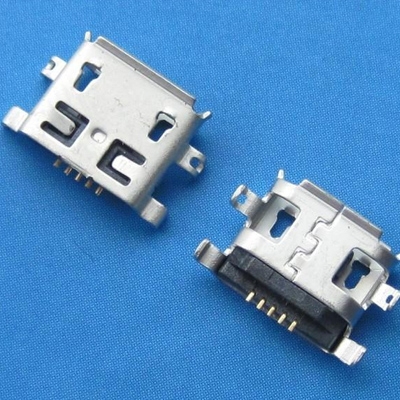 microUSB B type 沉板0.8mm 有翻邊